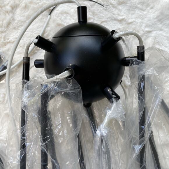 Sputnik Chandeliers Black Modern 12-Light Farmhouse‎ Pendant Light Mid Century - Picture 8 of 15